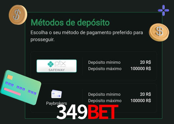 O cassino 349bet oferece uma grande variedade de métodos de pagamento